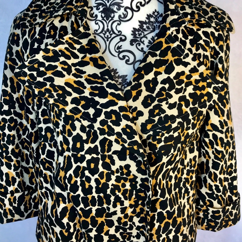🆕 New York & Co Cheetah Print Pea Coat - Picture 6 of 8
